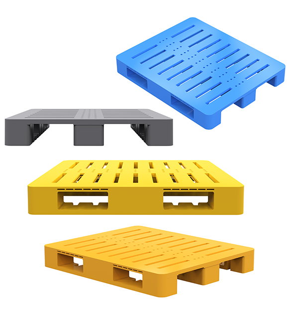 Plastic bins and pallets