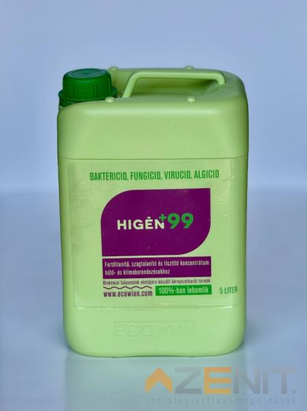 Higén + 99 Klíma-, és hűtőberendezés tisztító, fertőtlenítő és szagtalanító 5 l, kannában